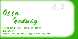 otto hedwig business card